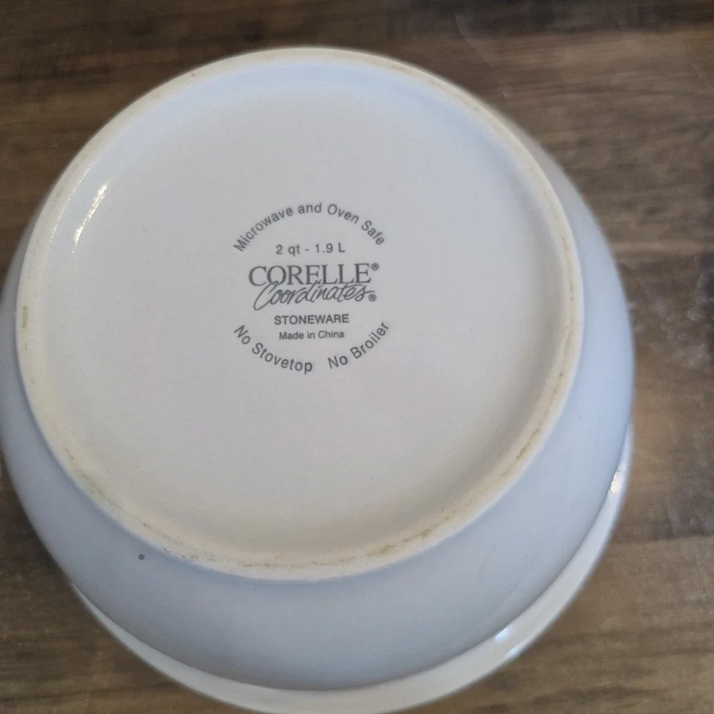 Corelle Coordinates Chutney Pattern Stoneware Serving Mixing Bowl 3 Piece‎ Set